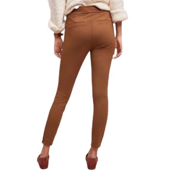 ANTHROPOLOGY Essential slim pants with zipper detail on legs Size 2 - Picture 3 of 12